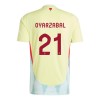 Maillot de Supporter Espagne Mikel Oyarzabal 21 Extérieur Euro 2024 Pour Homme